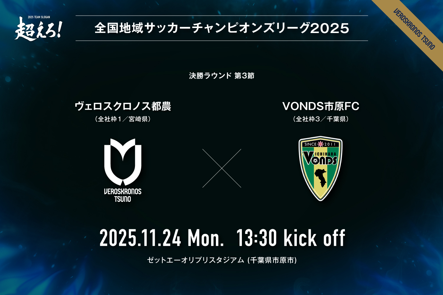 試合情報》全国地域サッカーチャンピオンズリーグ2025 決勝ラウンド